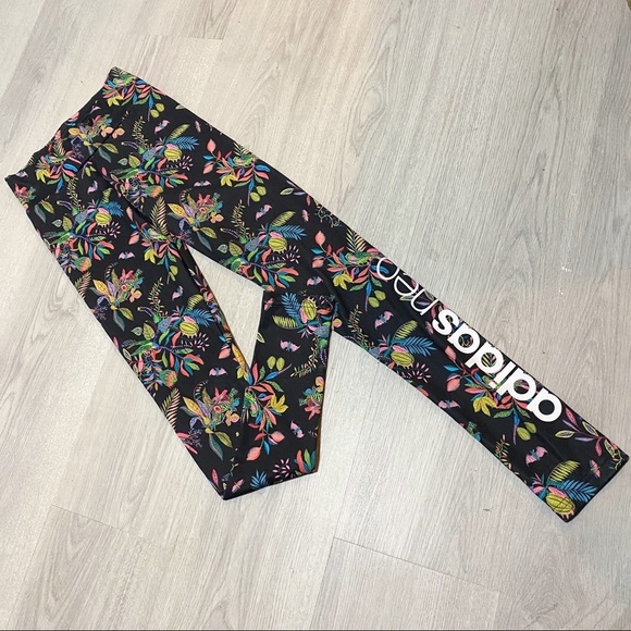 ADIDAS NEO Neon Graphic Print Leggings - 2XS - Picture 1 of 6